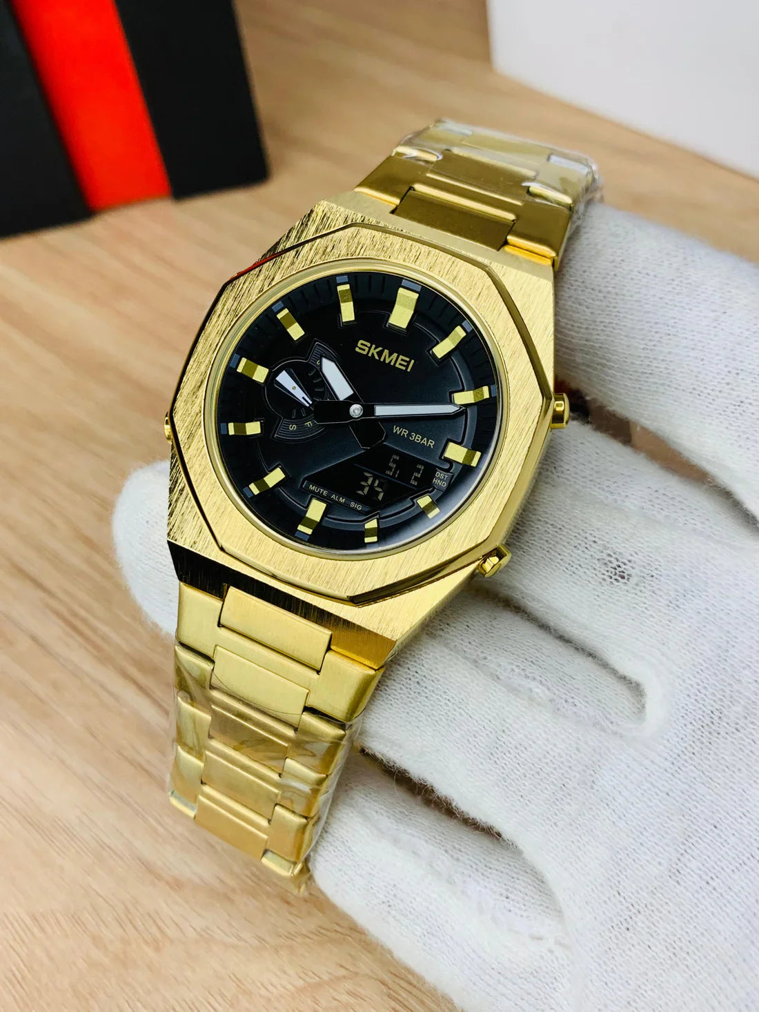 Skmei 1816  World Time Watch - Golden